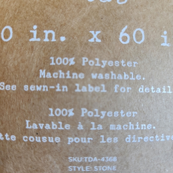 WILDFLOWER COTTAGES 50x60 Prewashed Quilted Ruffle Throw Stone - Picture 6 of 6